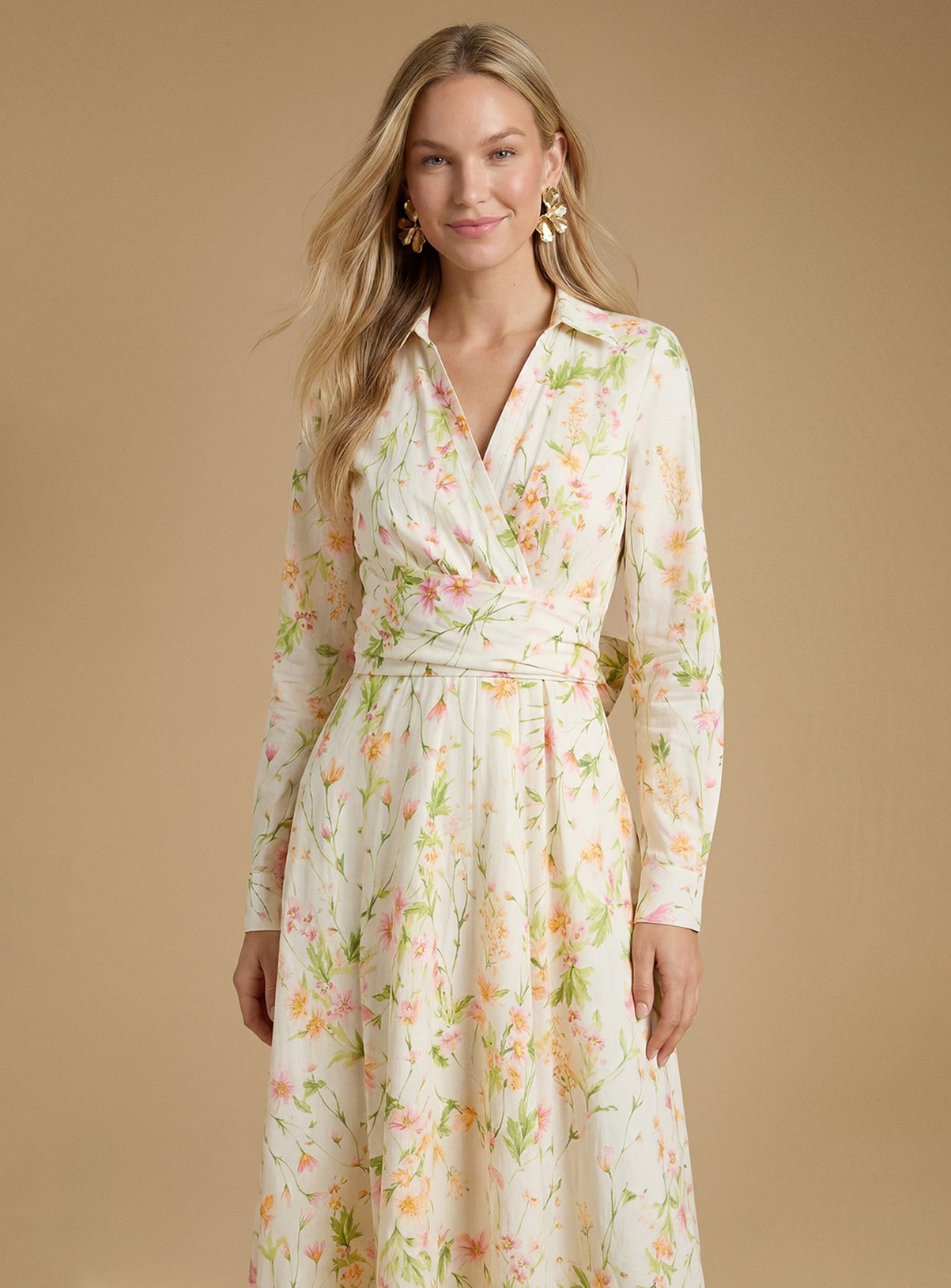 OASIS Cotton Poplin Maxi Occasion Shirt Dress 16 - Image 4 thumbnail